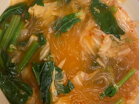 キムチ春雨スープ